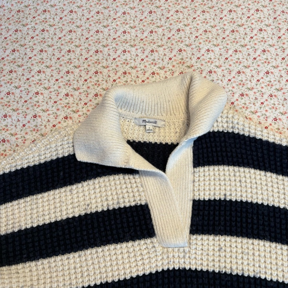 Madewell Waffle-Knit Henley Sweater - Picture 8 of 9